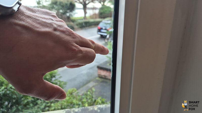 Rueckstaende nach dem Wischtest in der Nahaufnahme.